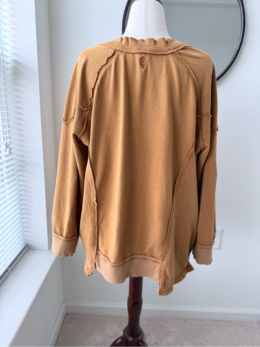 Free People On the Rise Pullover Sweatshirt in Shade Amber - Picture 2 of 12